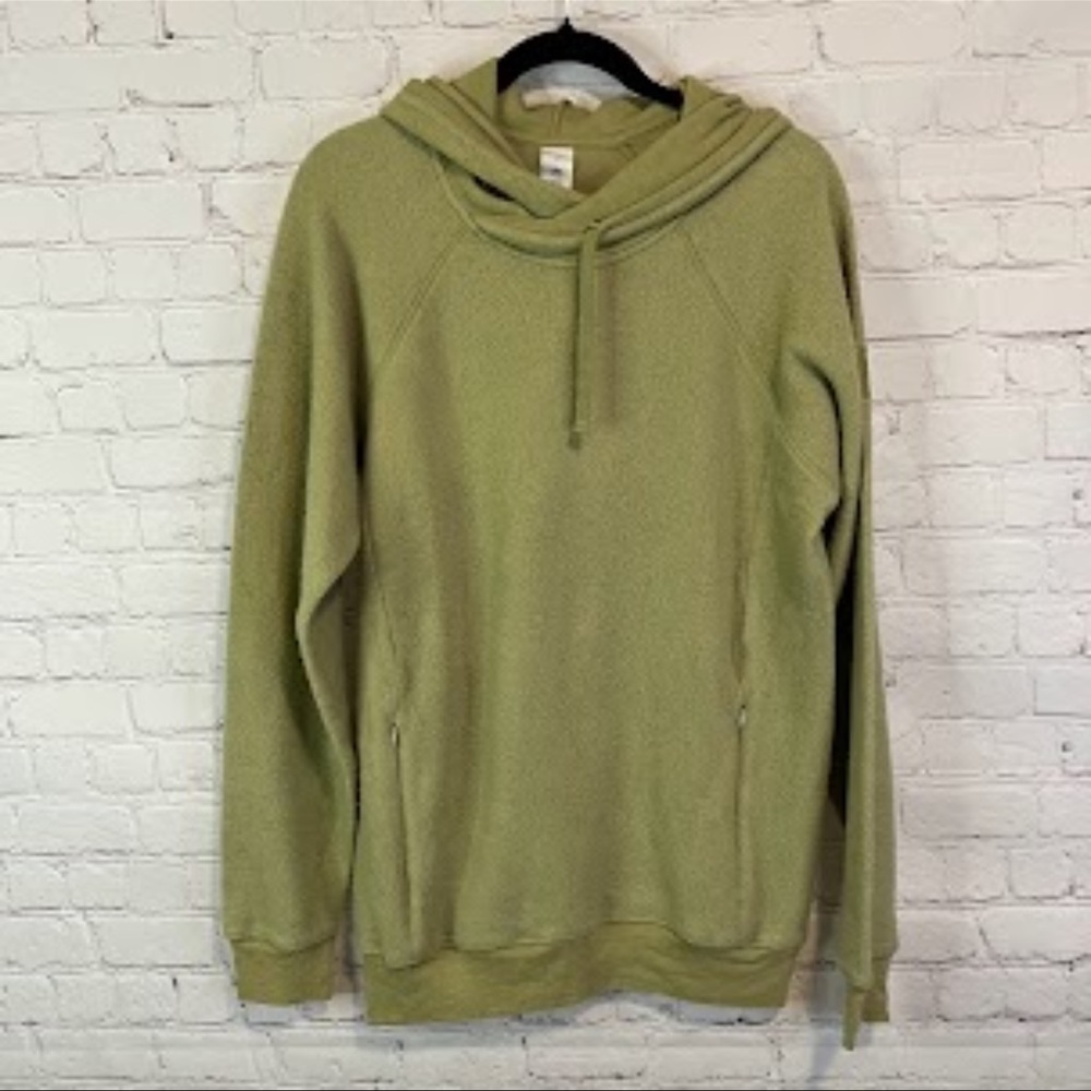 ALO Yoga Olive Green Hooded Pullover Sweatshirt
